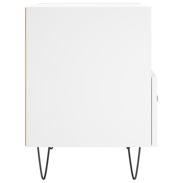 vidaXL Nattbord hvit 40x35x47,5 cm konstruert tre