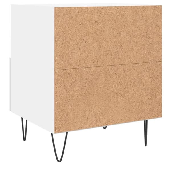 vidaXL Nattbord hvit 40x35x47,5 cm konstruert tre