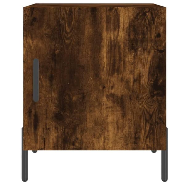 vidaXL Sängbord rökfärgad ek 40x40x50 cm konstruerat trä