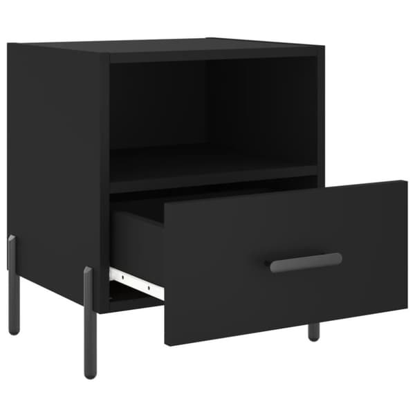 vidaXL sengeborde 2 stk. 40x35x47,5 cm konstrueret træ sort