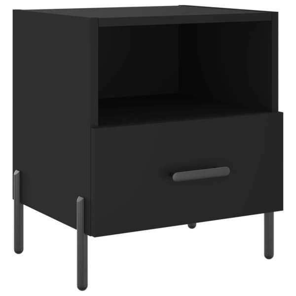 vidaXL sengeborde 2 stk. 40x35x47,5 cm konstrueret træ sort