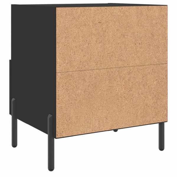 vidaXL sengeborde 2 stk. 40x35x47,5 cm konstrueret træ sort