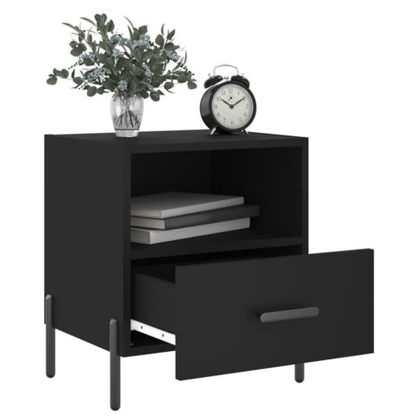 vidaXL sengeborde 2 stk. 40x35x47,5 cm konstrueret træ sort