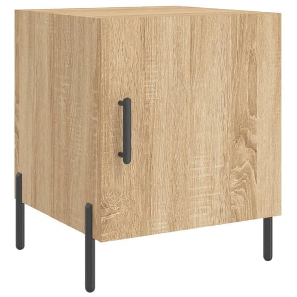 vidaXL Sängbord sonoma-ek 40x40x50 cm konstruerat trä