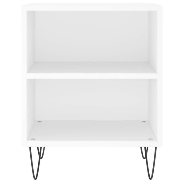 vidaXL Nattbord 2 stk hvit 40x30x50 cm konstruert tre