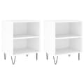 Miniatyrbilde 1 av 11: vidaXL Nattbord 2 stk hvit 40x30x50 cm konstruert tre