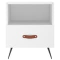 Miniatyrbilde 3 av 11: vidaXL Nattbord hvit 40x35x47,5 cm konstruert tre