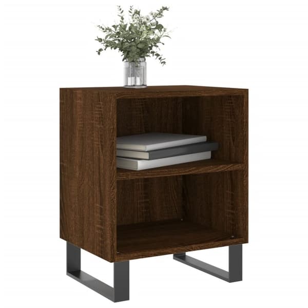 vidaXL Nattbord 2 stk brun eik 40x30x50 cm konstruert tre