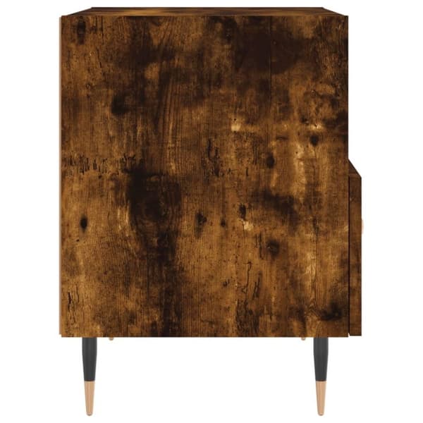 vidaXL Sängbord rökfärgad ek 40x35x47,5 cm konstruerat trä
