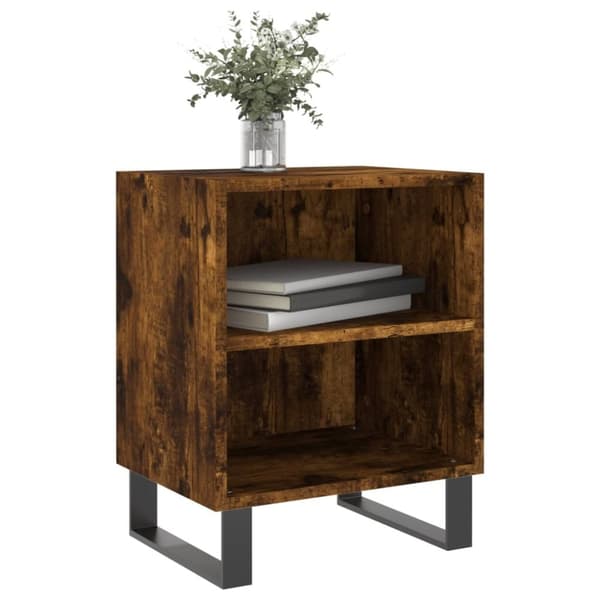 vidaXL Nattbord 2 stk røkt eik 40x30x50 cm konstruert tre