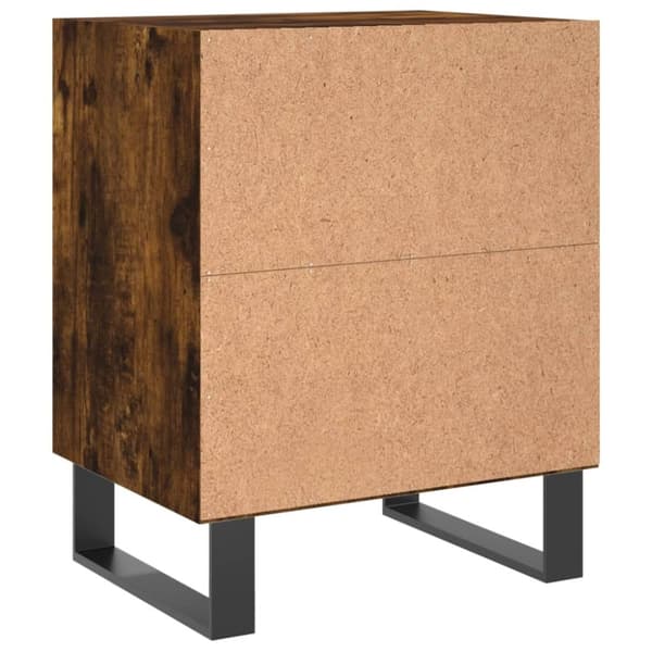 vidaXL Nattbord 2 stk røkt eik 40x30x50 cm konstruert tre