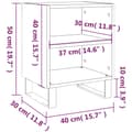 Miniatyrbilde 10 av 11: vidaXL Nattbord 2 stk røkt eik 40x30x50 cm konstruert tre