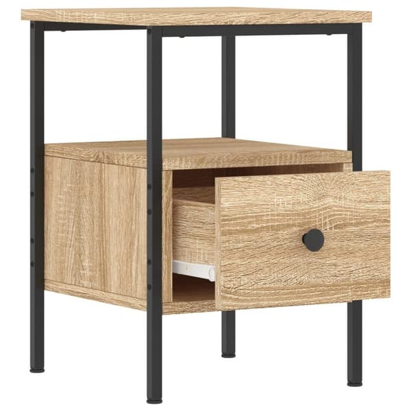 vidaXL sengebord 34x36x50 cm konstrueret træ sonoma-eg
