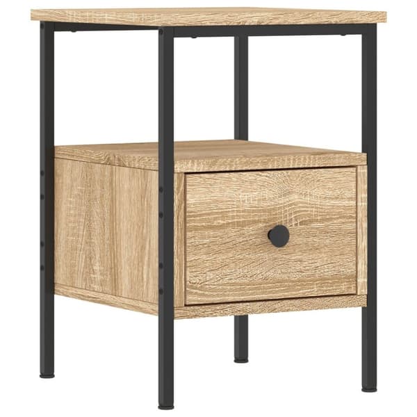 vidaXL sengebord 34x36x50 cm konstrueret træ sonoma-eg