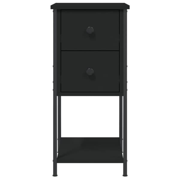 vidaXL Nattbord svart 32x42x70 cm konstruert tre