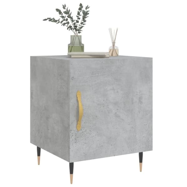 vidaXL Nattbord 2 stk betonggrå 40x40x50 cm konstruert tre