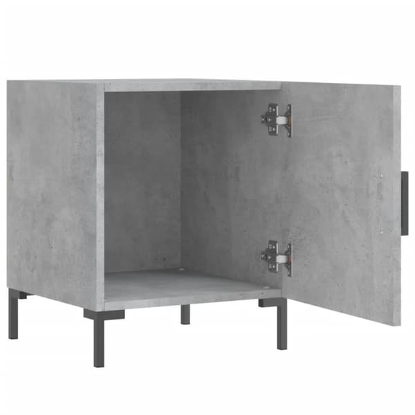 vidaXL Yöpöydät 2 kpl betoninharmaa 40x40x50 cm tekninen puu