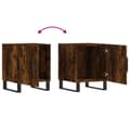 Miniatyrbilde 9 av 11: vidaXL Nattbord 2 stk røkt eik 40x40x50 cm konstruert tre