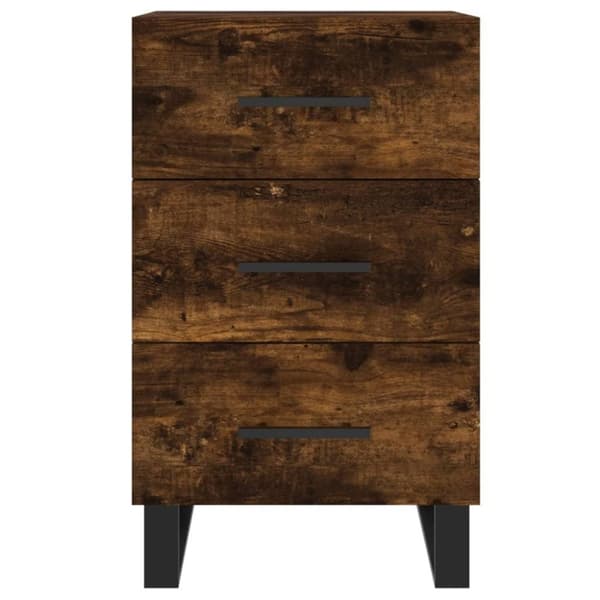 vidaXL Nattbord røkt eik 40x40x66 cm konstruert tre