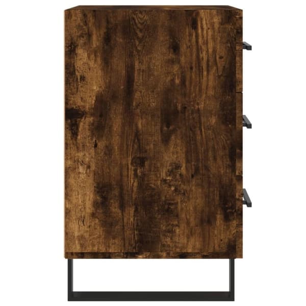 vidaXL Nattbord røkt eik 40x40x66 cm konstruert tre