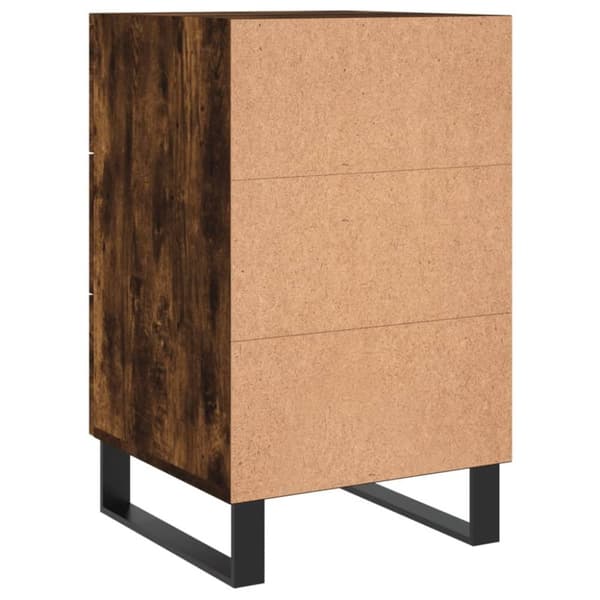 vidaXL Nattbord røkt eik 40x40x66 cm konstruert tre