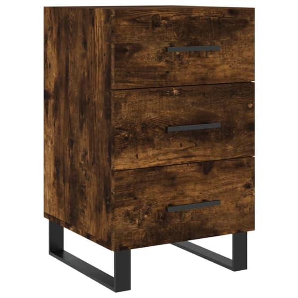 vidaXL Nattbord røkt eik 40x40x66 cm konstruert tre