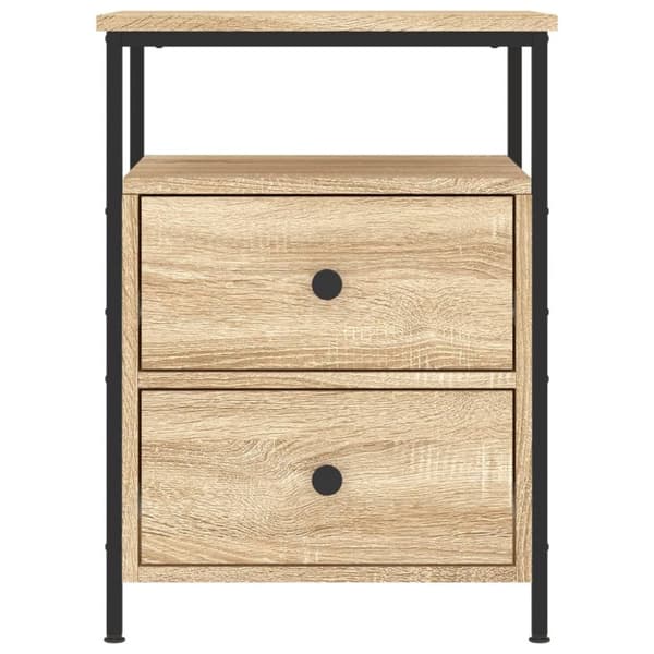 vidaXL sengebord 44x45x60 cm konstrueret træ sonoma-eg