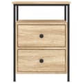 Miniatyrbillede 4 af 11: vidaXL sengebord 44x45x60 cm konstrueret træ sonoma-eg