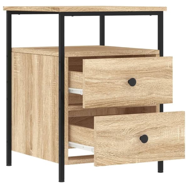 vidaXL sengebord 44x45x60 cm konstrueret træ sonoma-eg