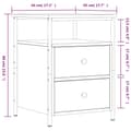 Miniatyrbillede 10 af 11: vidaXL sengebord 44x45x60 cm konstrueret træ sonoma-eg