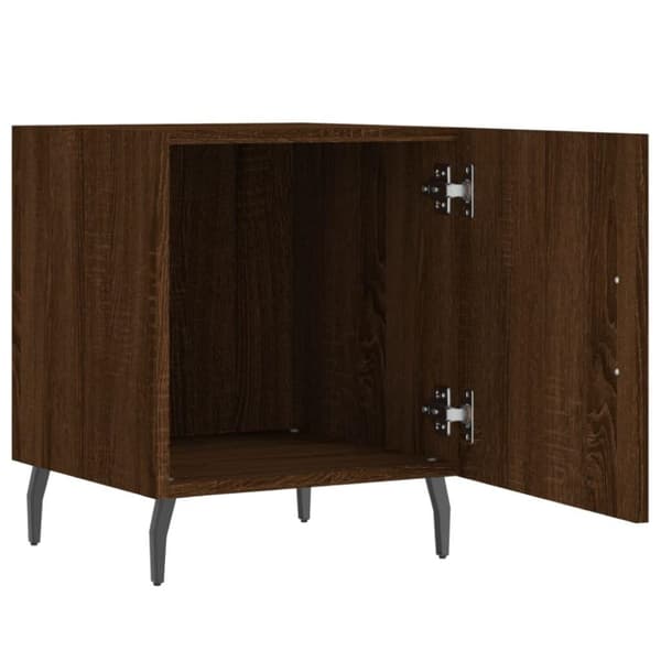 vidaXL Nattbord brun eik 40x40x50 cm konstruert tre