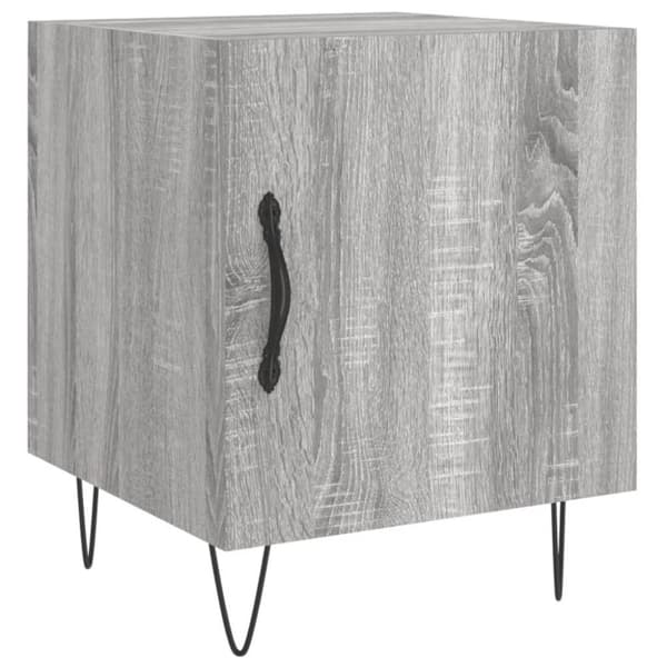 vidaXL Nattbord 2 stk grå sonoma 40x40x50 cm konstruert tre