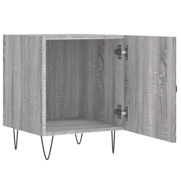 vidaXL Nattbord 2 stk grå sonoma 40x40x50 cm konstruert tre