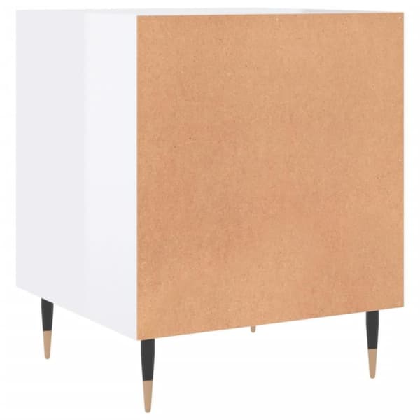 vidaXL Sängbord 2 st vit högglans 40x40x50 cm konstruerat trä