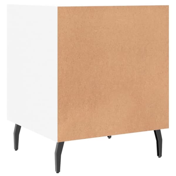 vidaXL Nattbord hvit 40x40x50 cm konstruert tre