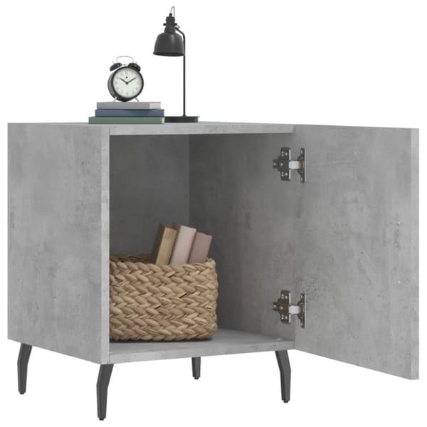 vidaXL Nattbord betonggrå 40x40x50 cm konstruert tre