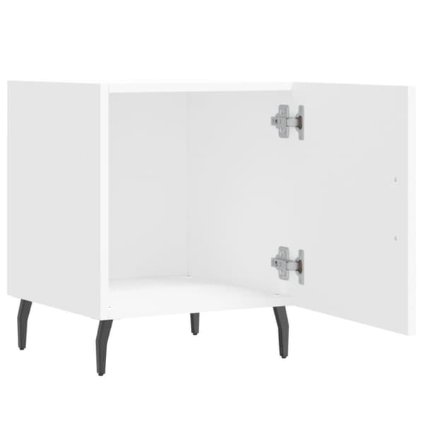 vidaXL sengebord 40x40x50 cm konstrueret træ hvid
