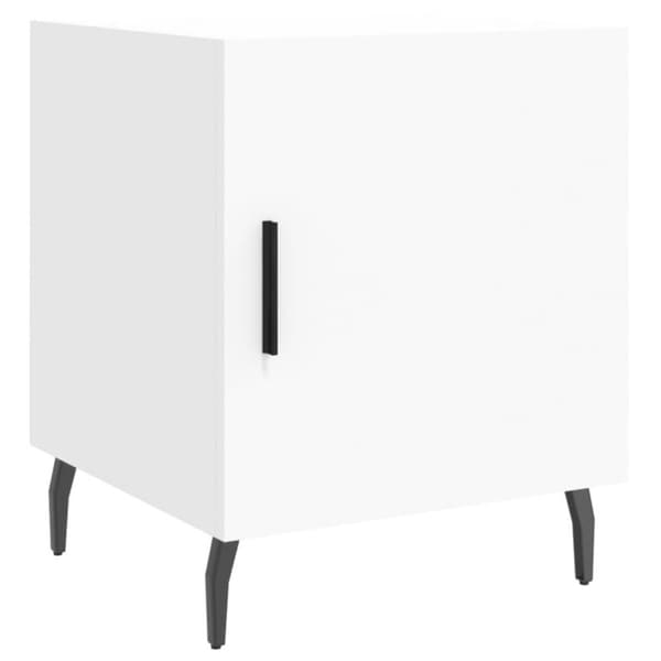 vidaXL sengebord 40x40x50 cm konstrueret træ hvid
