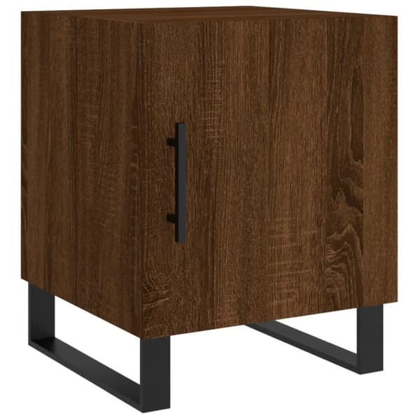 vidaXL Yöpöydät 2 kpl ruskea tammi 40x40x50 cm tekninen puu