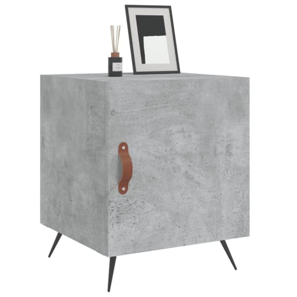 vidaXL sengeborde 2 stk. 40x40x50 cm konstrueret træ betongrå