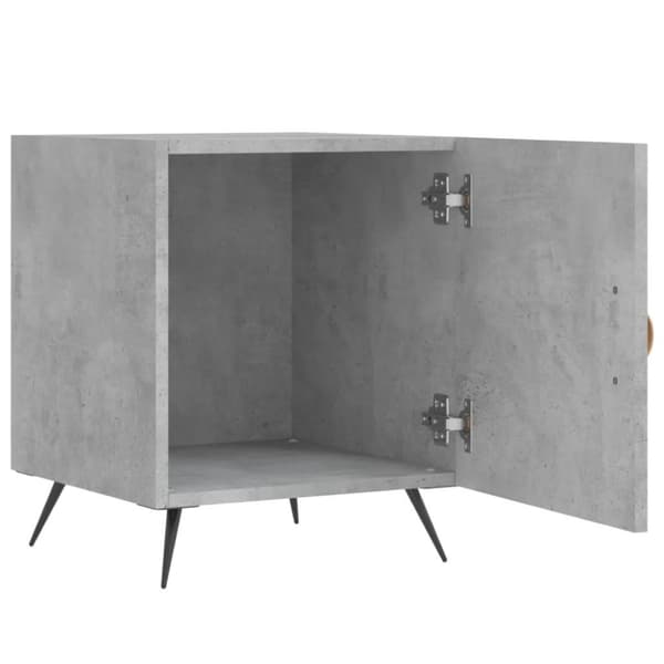 vidaXL sengeborde 2 stk. 40x40x50 cm konstrueret træ betongrå
