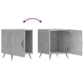 Miniatyrbilde 8 av 11: vidaXL Nattbord 2 stk betonggrå 40x40x50 cm konstruert tre