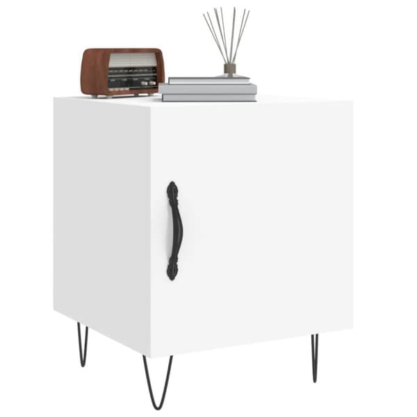 vidaXL Nattbord 2 stk hvit 40x40x50 cm konstruert tre