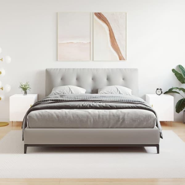 vidaXL sengeborde 2 stk. 40x40x50 cm konstrueret træ hvid højglans