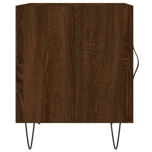 vidaXL sengeborde 2 stk. 40x40x50 cm konstrueret træ brunt egetræ