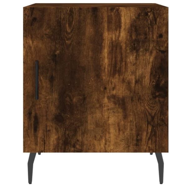 vidaXL Sängbord rökfärgad ek 40x40x50 cm konstruerat trä