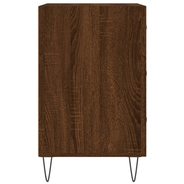 vidaXL Sängbord brun ek 40x40x66 cm konstruerat trä