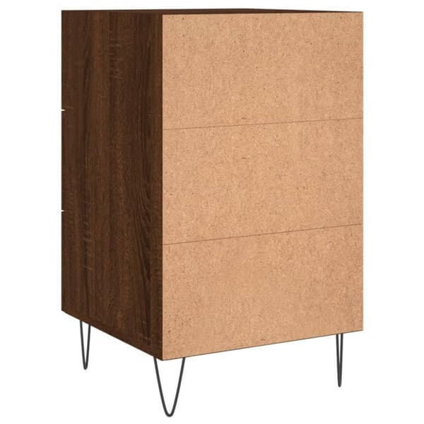 vidaXL Sängbord brun ek 40x40x66 cm konstruerat trä