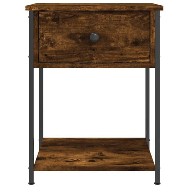vidaXL sengeborde 2 stk. 44x45x58 cm røget egetræsfarve