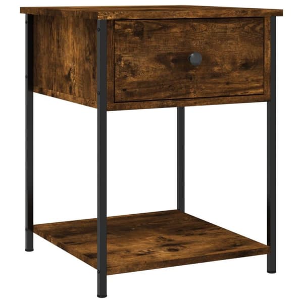 vidaXL sengeborde 2 stk. 44x45x58 cm røget egetræsfarve